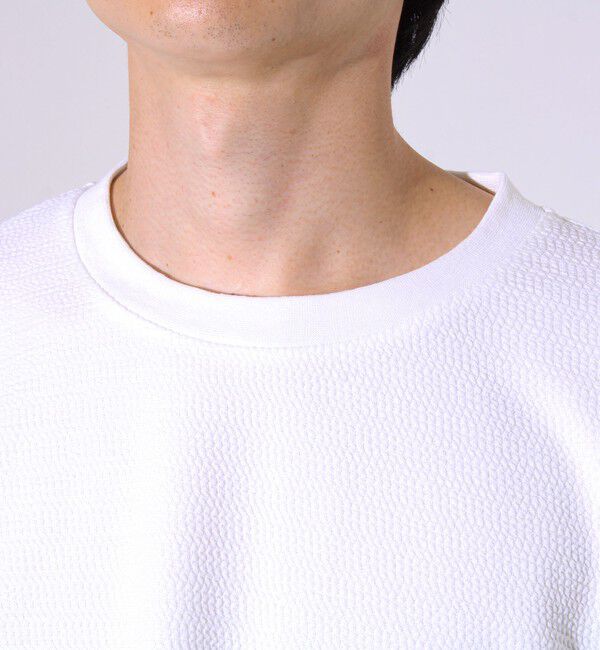 GLOSTER「【シリーズ累計人気】【ジャケットのインナーにおすすめ】ふくれジャガードロンT」|Tシャツ・カットソー|