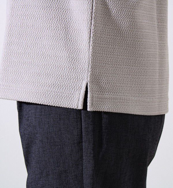 GLOSTER「【シリーズ累計人気】【ジャケットのインナーにおすすめ】ふくれジャガードロンT」|Tシャツ・カットソー|