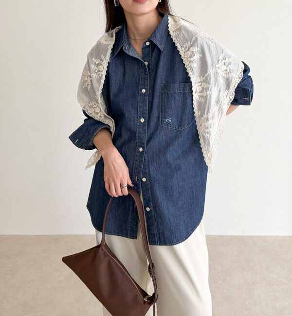 fredy emue「【大人気リバイバル】FR刺繍デニムシャツ」|シャツ・ブラウス|