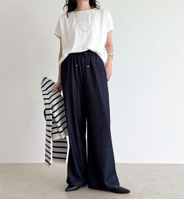 fredy emue「シャンブレーデニムライクイージーパンツ」|チノ|