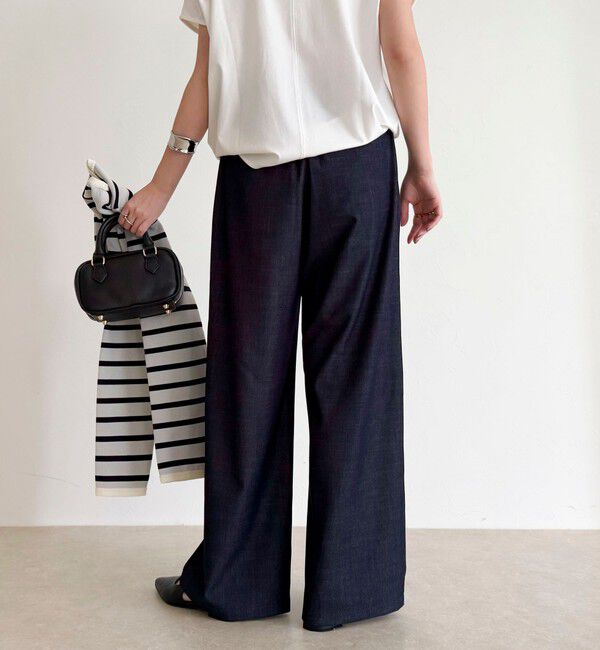 fredy emue「シャンブレーデニムライクイージーパンツ」|チノ|