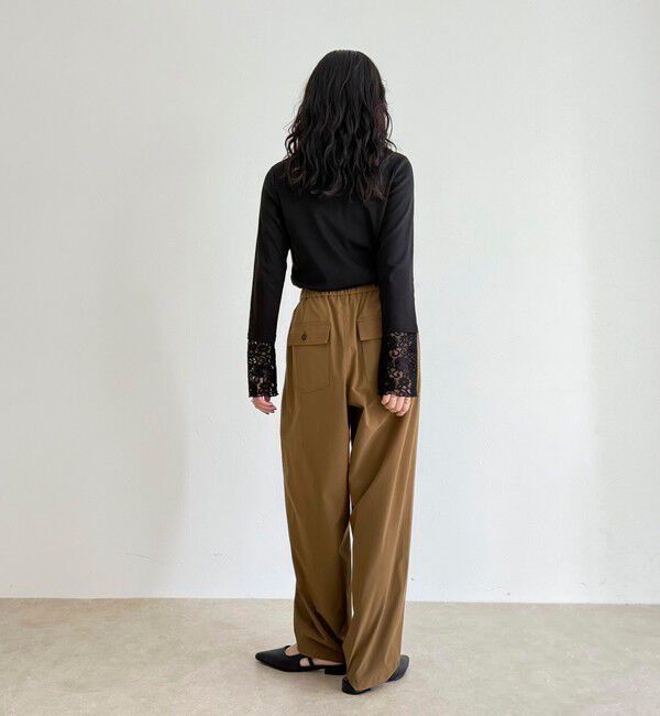 fredy emue「レーススリーブ衿フリルロンTシャツ」|Tシャツ・カットソー|