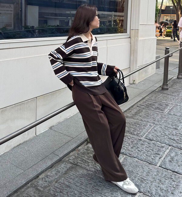 fredy emue「ラガーボーダーニットプルオーバー」|ニット・セーター|