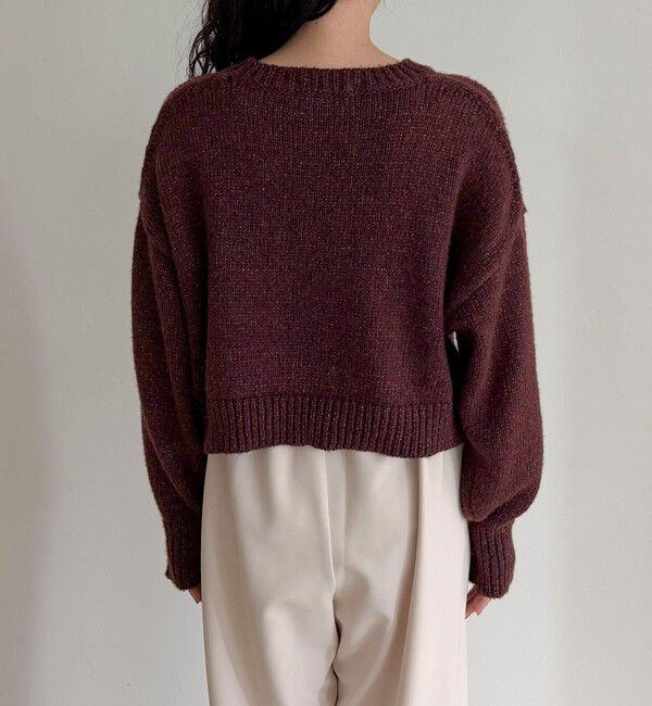 fredy emue「キラキラクロップド丈ニットプルオーバー」|ニット・セーター|