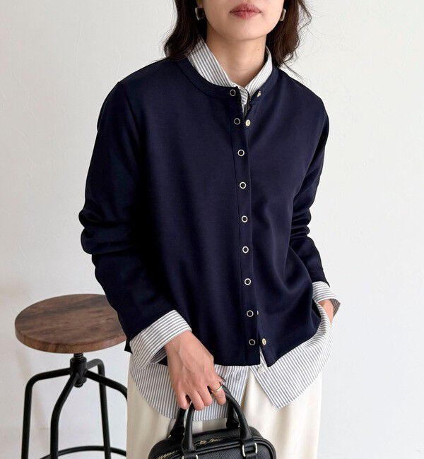 fredy emue「ポンチドット釦カーディガン」|カーディガン|