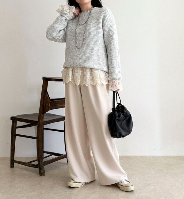 fredy emue「ミドル丈片畦ニットプルオーバー」|ニット・セーター|