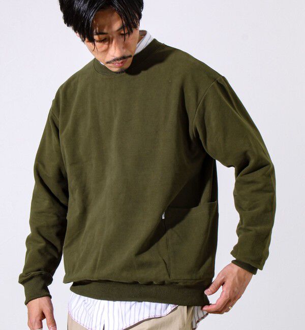 GLOSTER「【ディテールで差がつく】バックステッチサイドポケットスウェット」|スウェット・ジャージ|