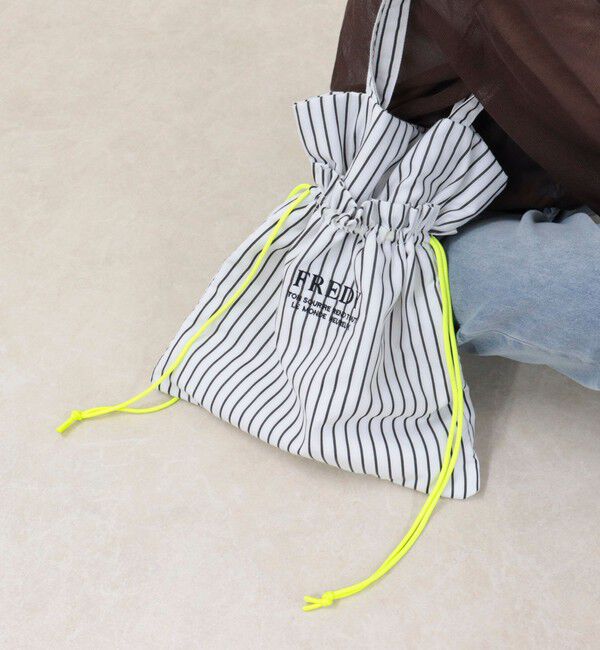 fredy emue「アウトポケットストライプロゴトートバッグ」|トートバッグ|