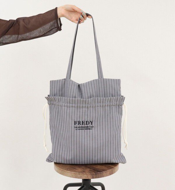 fredy emue「アウトポケットストライプロゴトートバッグ」|トートバッグ|