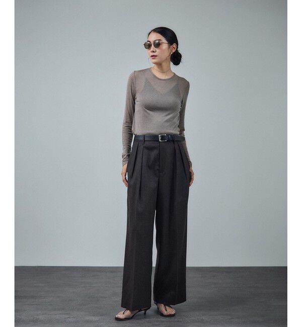 SALON adam et rope'「テンセルカシミヤシルクシアーロンT」|Tシャツ・カットソー|