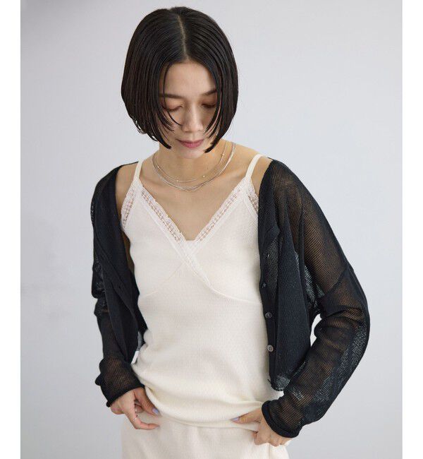 SALON adam et rope'「【Angie La La for SALON】GENTLE intimate レースキャミソール」|キャミソール|