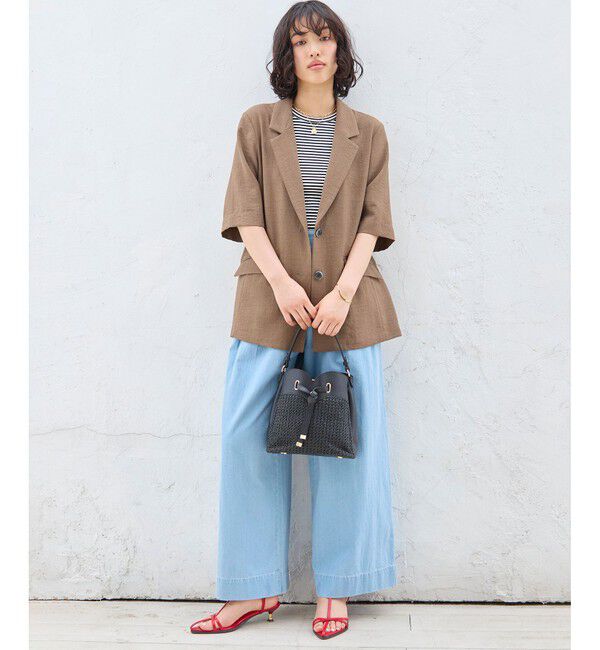 VIS「タックデザインリラックスデニムパンツ」|デニム|