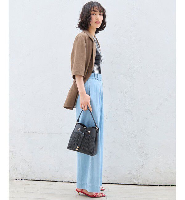 VIS「タックデザインリラックスデニムパンツ」|デニム|