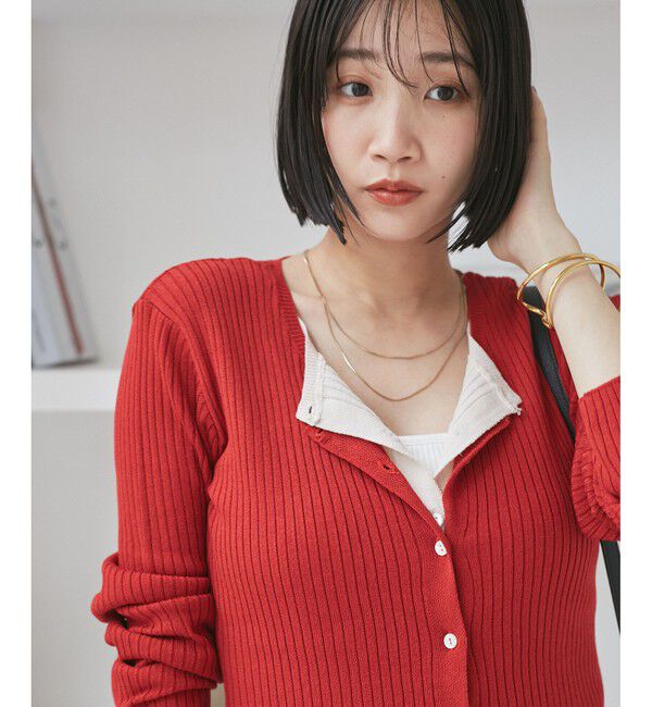 VIS「【WEB限定】フェイクレイヤードカーディガン(マルチWAY)」|カーディガン|