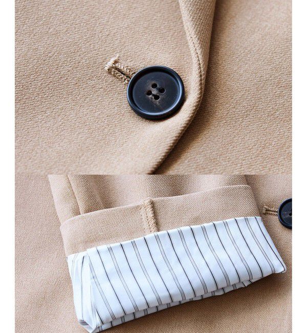 VIS「【美easy】ウーリッシュダブルブレストテーラードジャケット【セットアップ対応/洗える】」|テーラードジャケット|