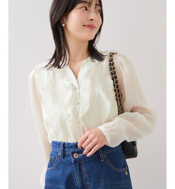 VIS「シアーラッフルブラウス/イージーケア」|シャツ・ブラウス|