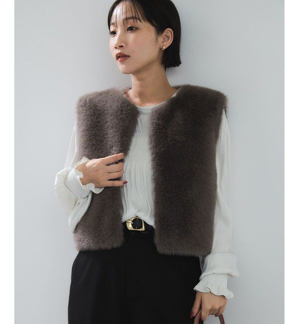 VIS「アソートファーショートベスト」|ベスト・ジレ|