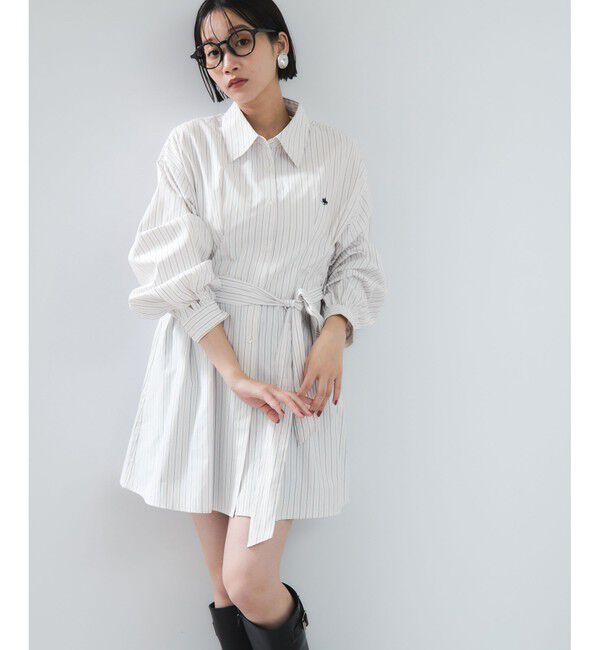 VIS「【POLO BCS】VIS別注ウエストタックフレアワンピース/WEB限定」|ワンピース|