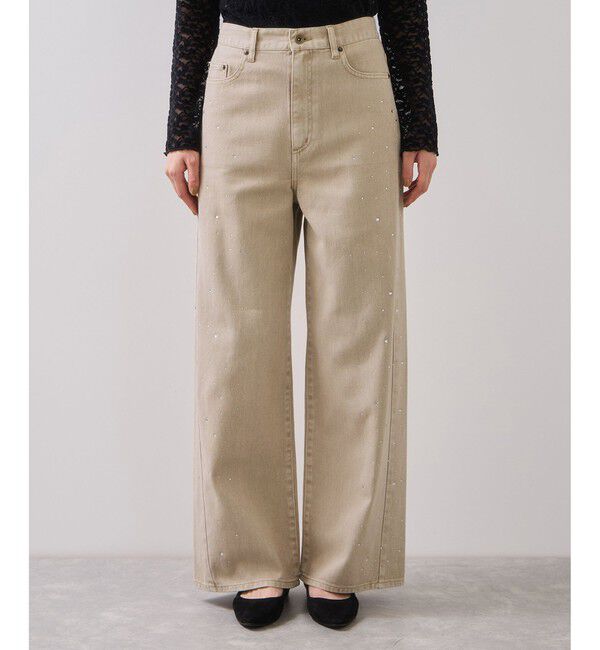 VIS「ビジューデニムパンツ」|デニム|