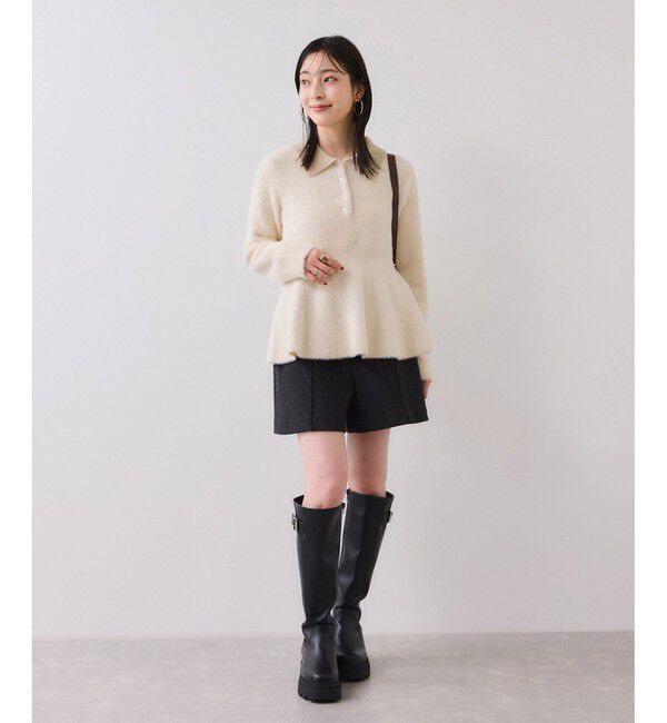 VIS「ペプラムデザインシャギーニット」|ニット・セーター|