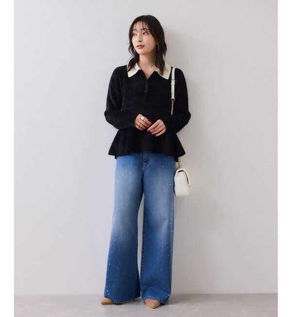 VIS「ペプラムデザインシャギーニット」|ニット・セーター|