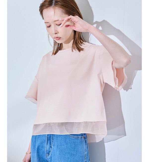 Rope&rsquo;Picnic「【UVカット・接触冷感】着丈が選べる70シルケットシアードッキングトップス」|Tシャツ・カットソー|