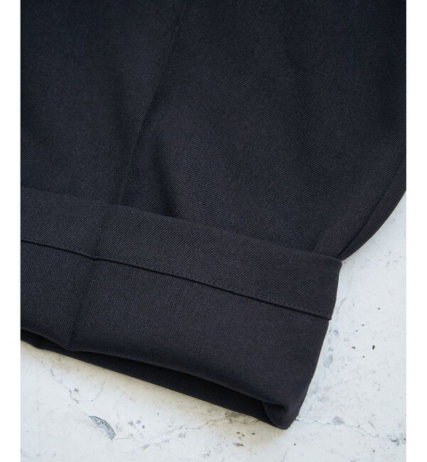 Rope&rsquo;Picnic「レディハンサムシリーズ ウールライクウエストタックセミワイドパンツ/セットアップ対応」|スラックス|