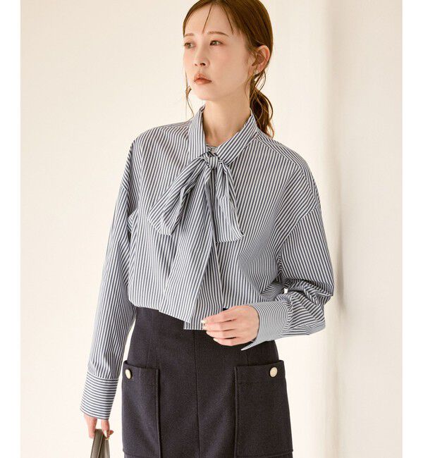 Rope&rsquo;Picnic「【防シワ】ボウタイ付きレギュラーシャツ」|シャツ・ブラウス|