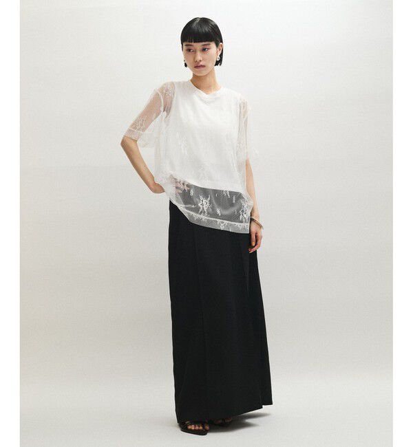 ADAM ET ROPE'「レースTEE」|Tシャツ・カットソー|