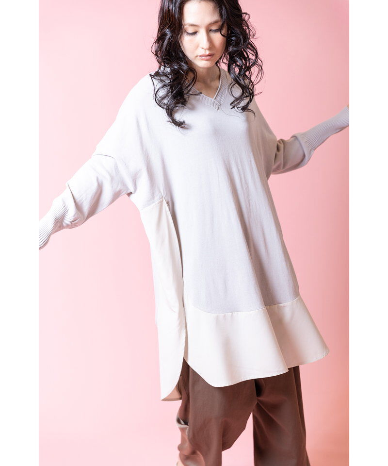  「ラウンドヘムニットプルオーバー」|ニット・セーター|