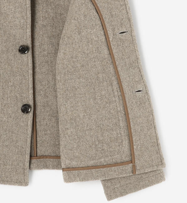 DANTON「DANTON | ウールライトパイル カラーレスジャケット WOMEN」|テーラードジャケット|