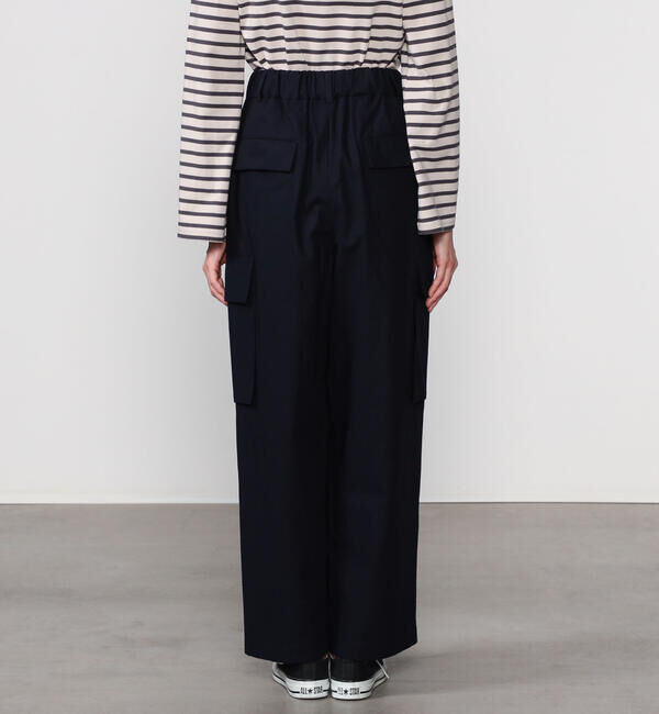 「nicholson & nicholson | コットン ツイルワイドカーゴパンツ WOMEN」|チノ|
