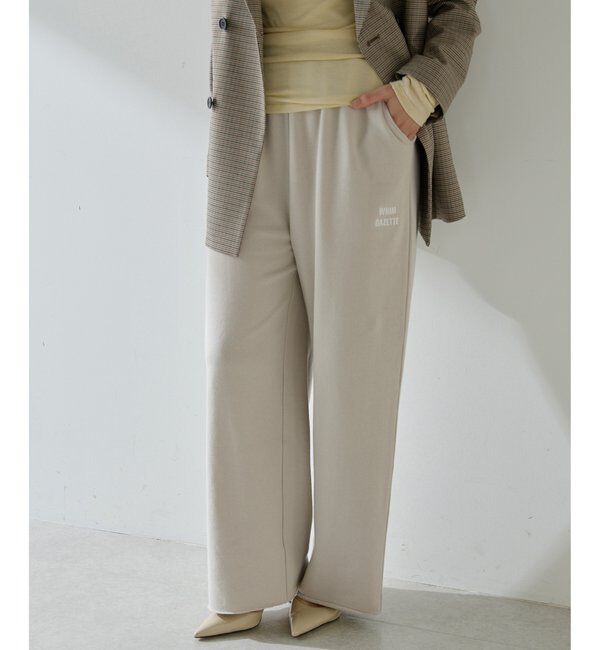  「ロゴ裏毛ワイドパンツ」|チノ|