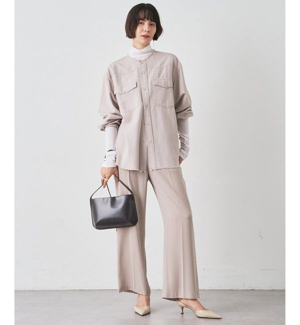  「バックサテンジョーゼットパンツ」|チノ|