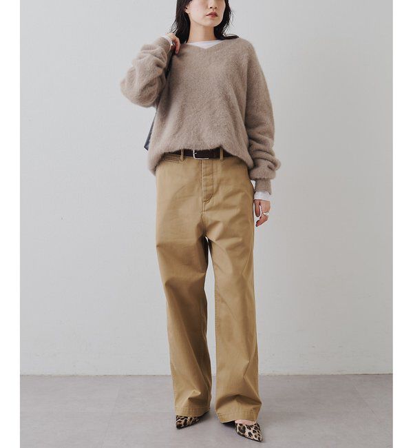  「ファーVプルオーバー」|ニット・セーター|