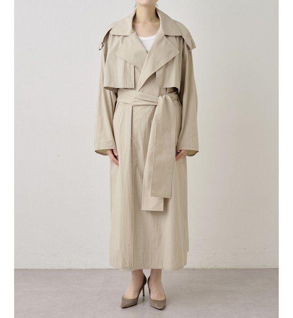  「ロングトレンチコート」|トレンチコート|