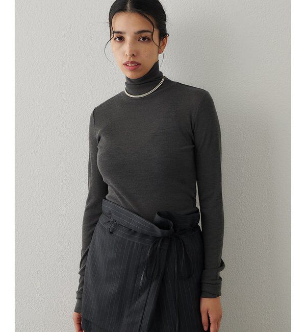  「ウール混カットタートルプルオーバー」|Tシャツ・カットソー|