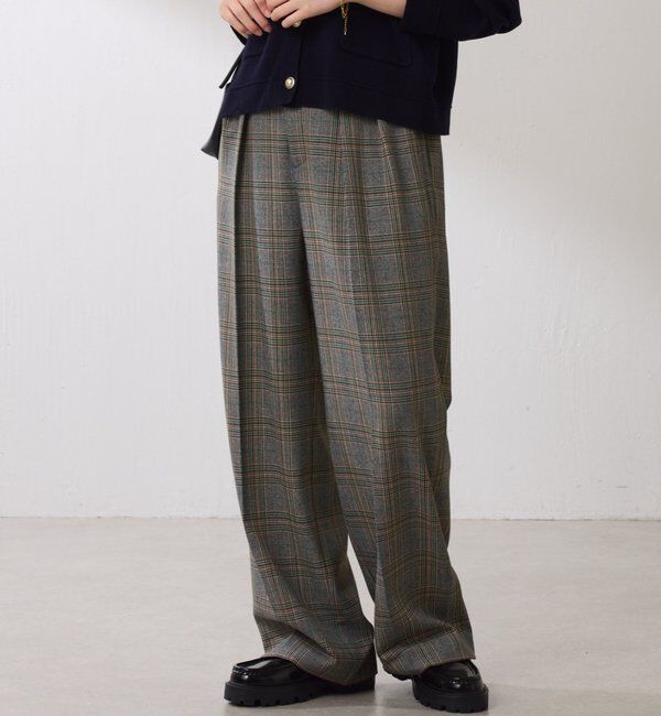  「ウールライクタックパンツ」|チノ|