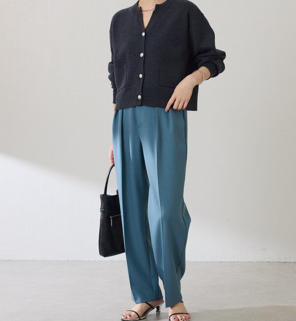  「ウールライクテーパードパンツ」|チノ|