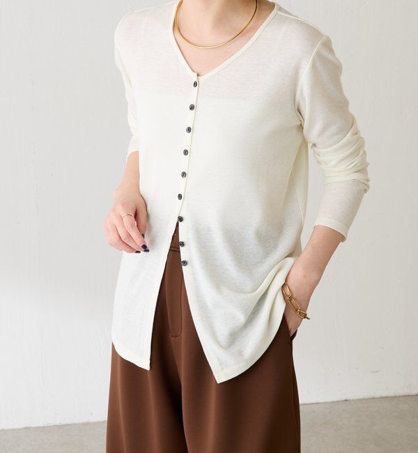  「コンパクトVネックカーディガン」|Tシャツ・カットソー|