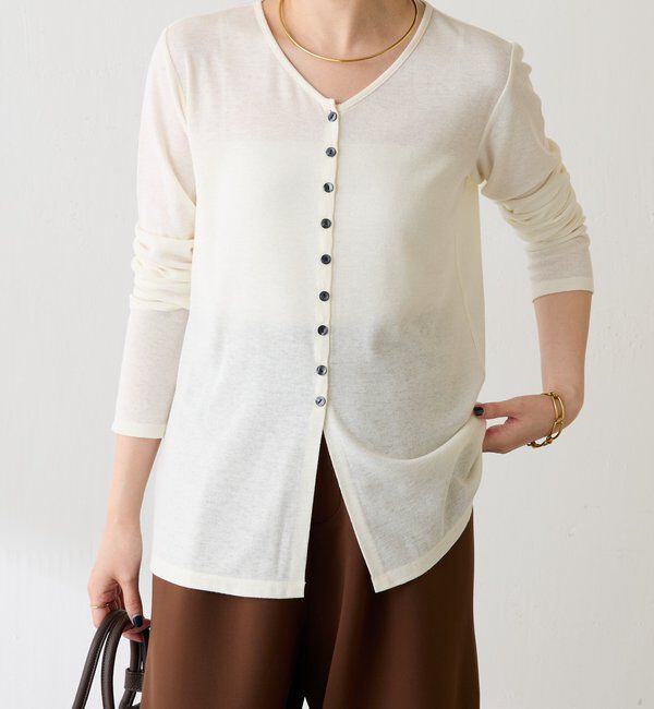 「コンパクトVネックカーディガン」|Tシャツ・カットソー|