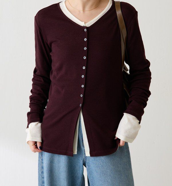  「コンパクトVネックカーディガン」|Tシャツ・カットソー|