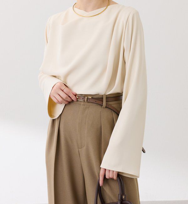  「フロントドレープブラウス」|シャツ・ブラウス|