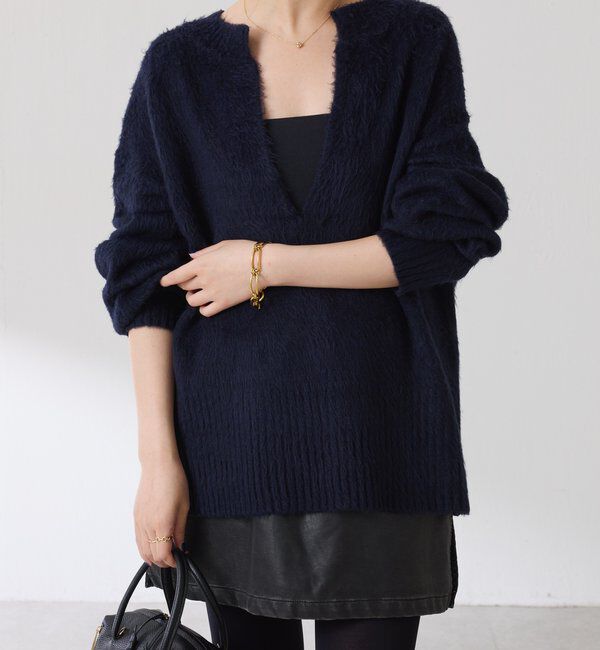 「エアリー深Vニット」|ニット・セーター|