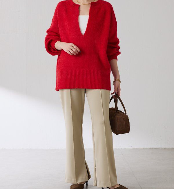  「エアリー深Vニット」|ニット・セーター|