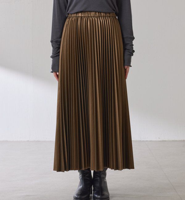  「フェイクレザープリーツスカート」|スカート|