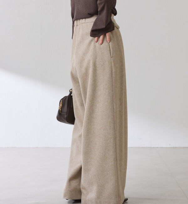  「ツイードタックワイドパンツ」|チノ|