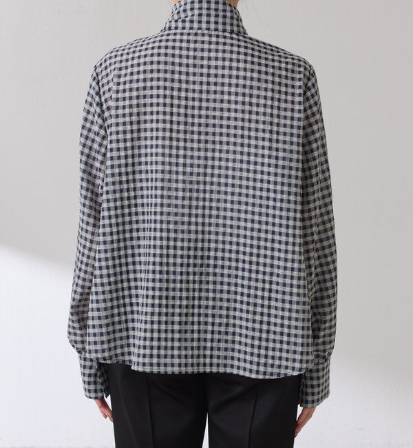  「ボウタイチェックブラウス」|シャツ・ブラウス|