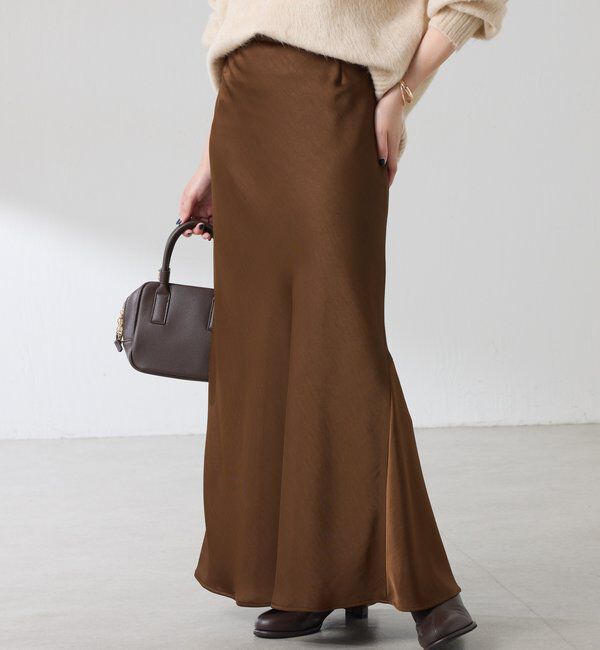  「【IDE監修大きめサイズ/WEB限定リバイバル】サテンマーメイドスカート」|スカート|