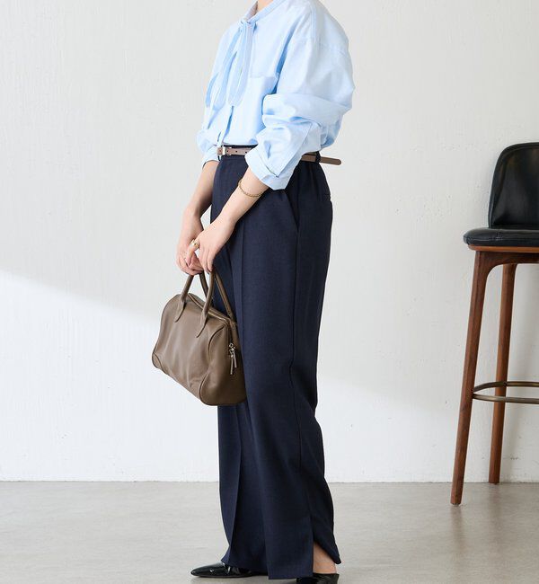  「ウールライクストレートパンツ」|チノ|